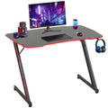 Gaming Desk Z Shaped 39in Ergonomic Gaming Table with Headphone Hook L529