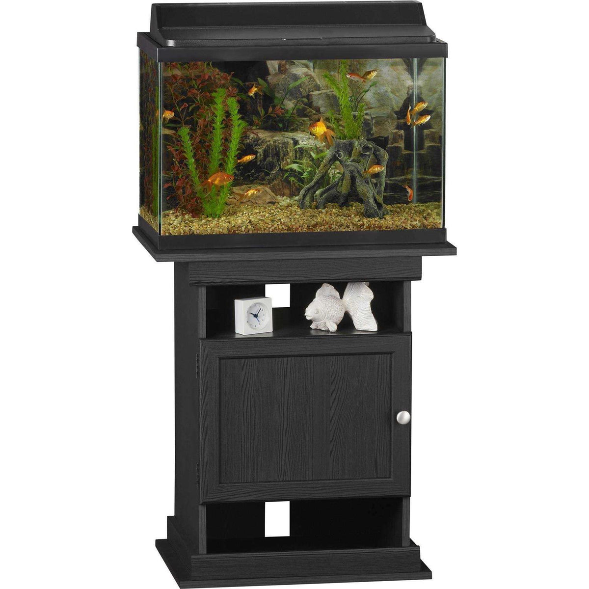 Black Aquarium Stand with Storage V61354