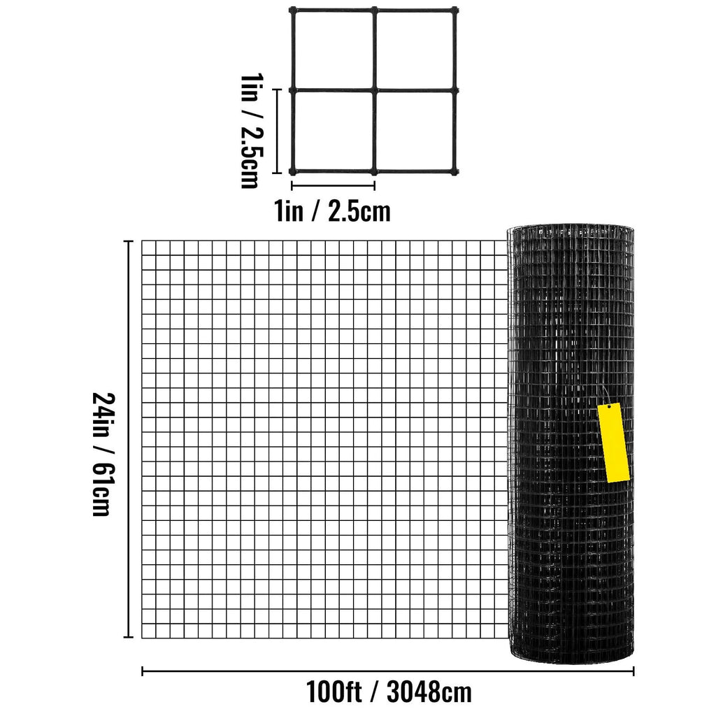 Welded Wire Fence Vinyl Coated 1x1 16 Gauge 48x50' I643385
