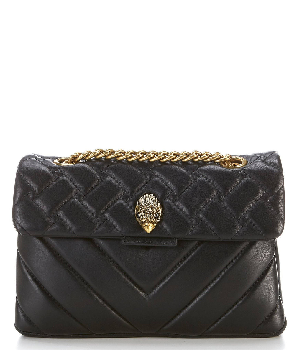 Black Quilted Leather Shoulder Bag Y728646