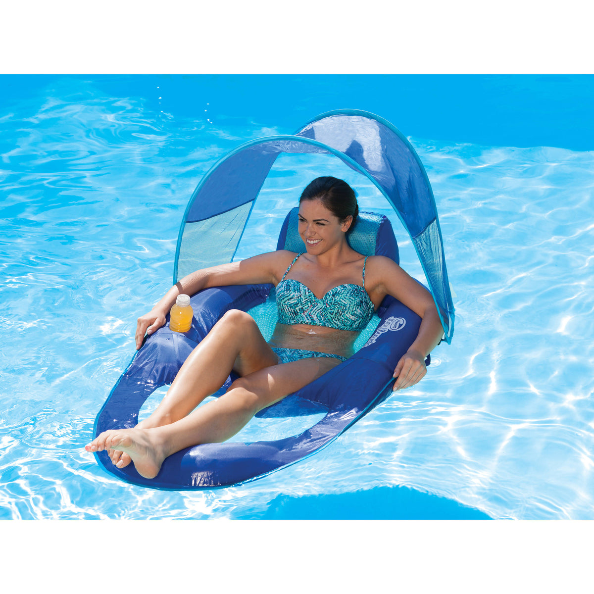 Spring Pool Float Recliner with Canopy 2 Pack S106