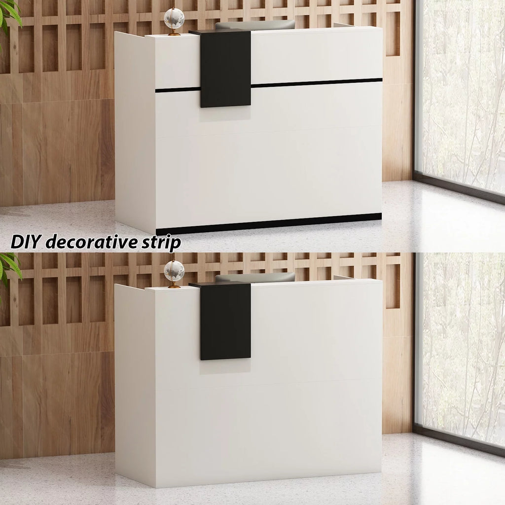 Rectangular Wood Reception Desk P1565