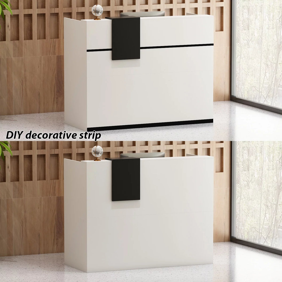 Rectangular Wood Reception Desk P1565