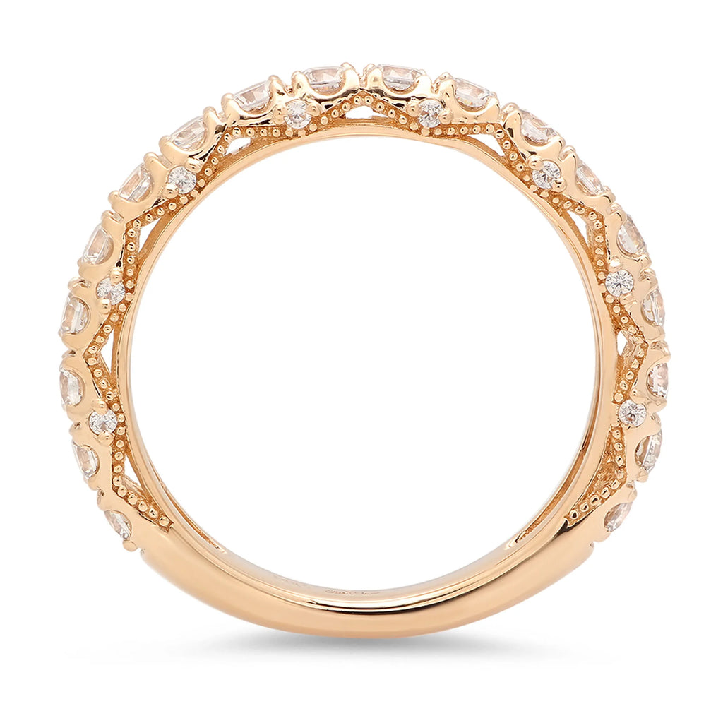18K Yellow Gold Eternity Engagement Diamond Ring N29127
