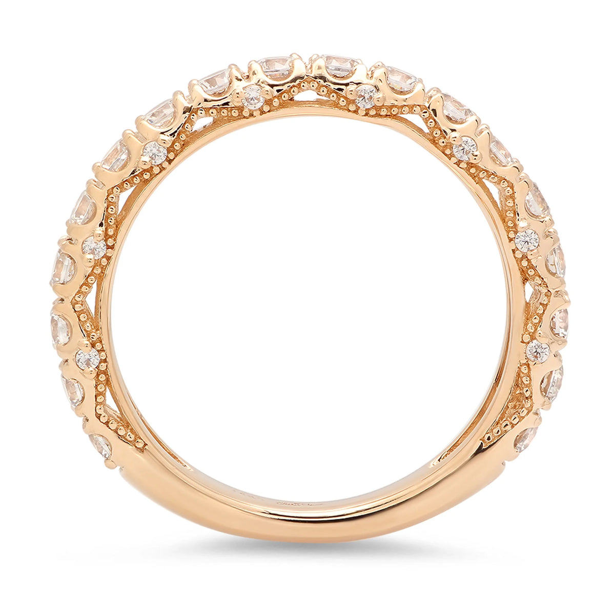18K Yellow Gold Eternity Engagement Diamond Ring N29127