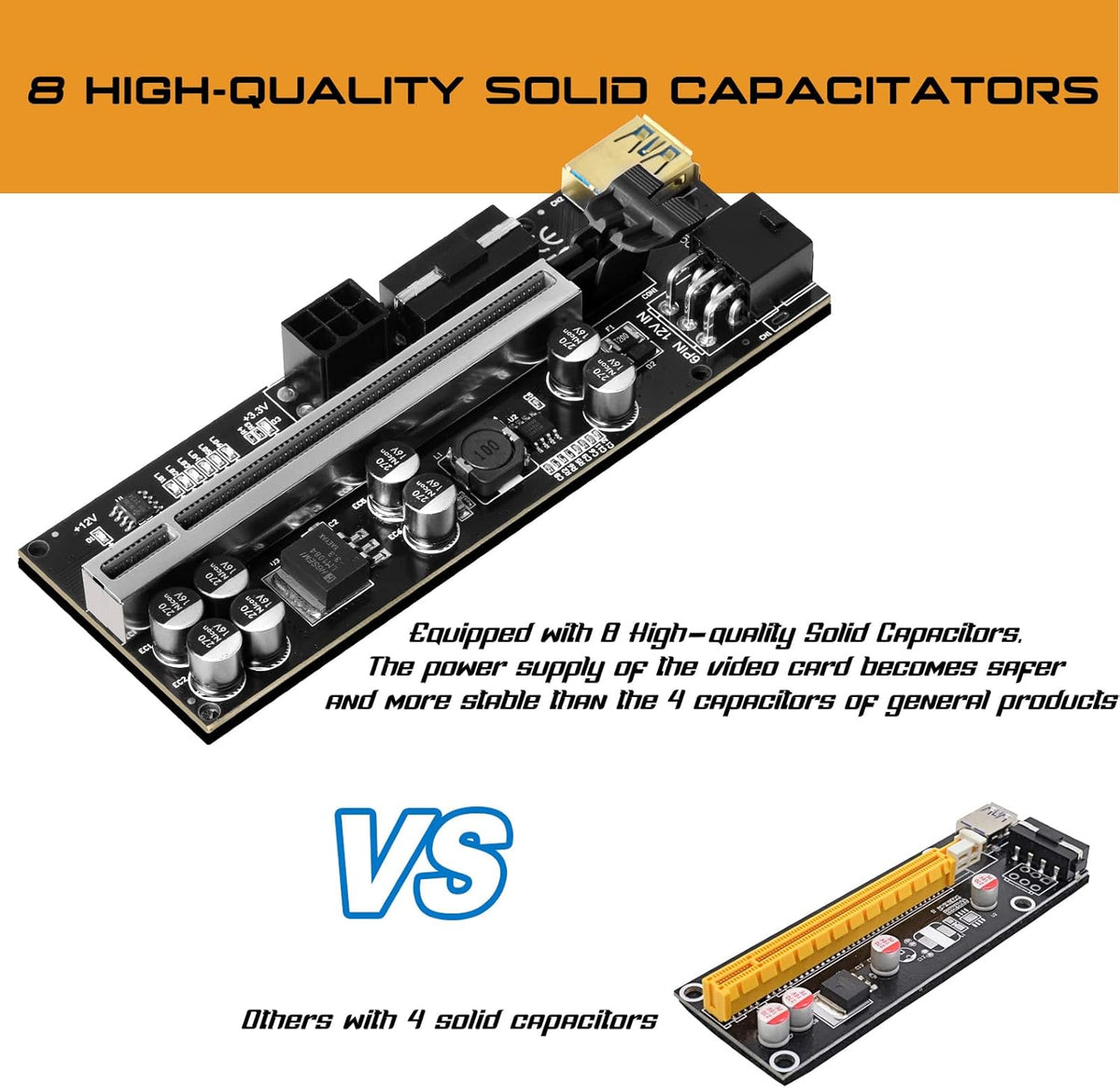 6 Pack PCI-E GPU Riser with 60cm USB 3.0 Cable G404678