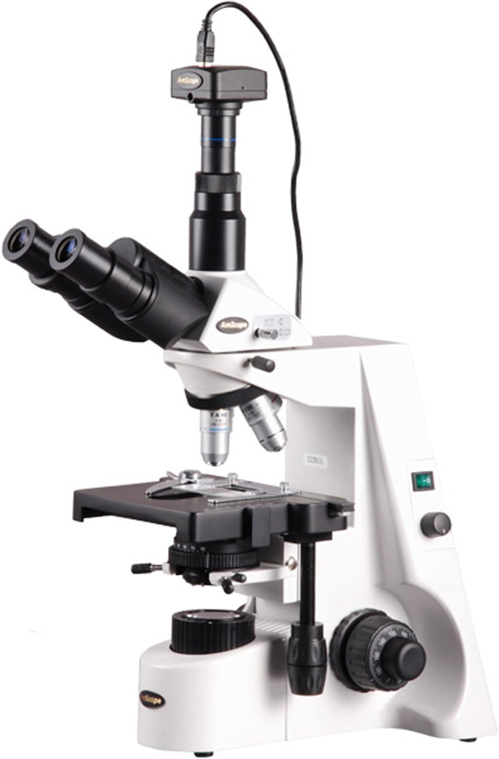 Digital Trinocular Compound Microscope, 40X-2500X Magnification, 5MP Camera C600235