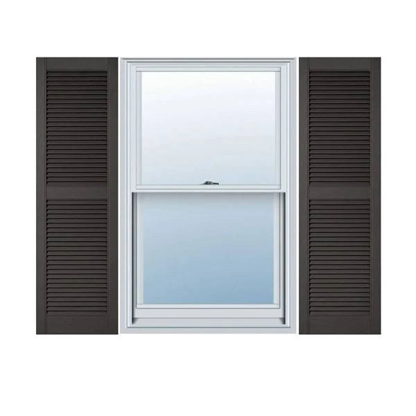 Open Louver Shutters with Shutter-Loks, Per Pair E4359