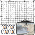 4'x6' Stretches to 12'x8.5' Durable Latex Mesh Bungee Cargo Net with 12 Metal Carabiners L85466