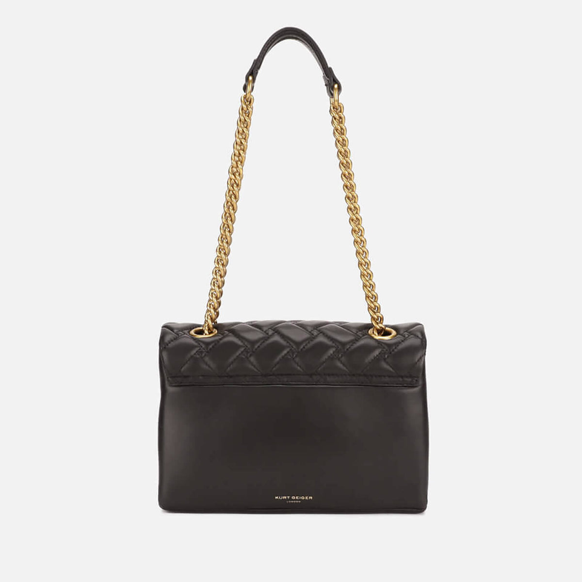 Black Quilted Leather Shoulder Bag Y728646
