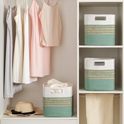 Set of 4 Water Hyacinth Storage Bins with Handles, Brown I301