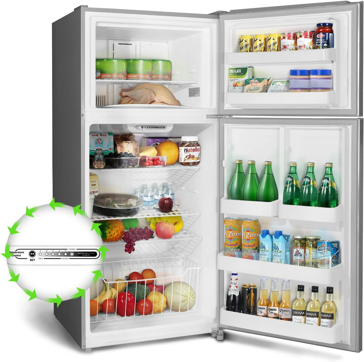 White 21 Cu. Ft Top Freezer Refrigerator D3027