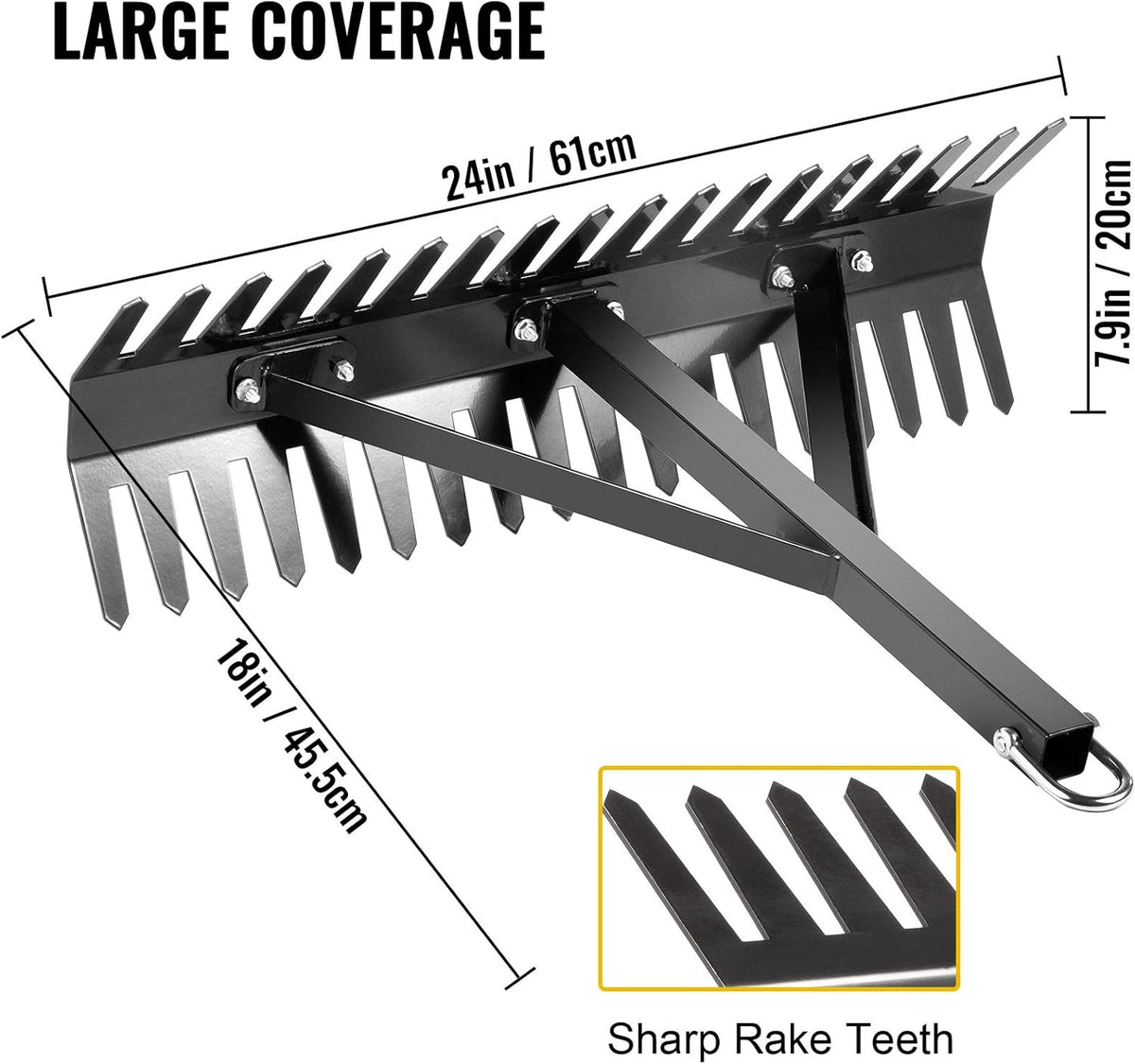 24 inch Double Sided Aquatic Weed Rake with 66 ft Rope Y35568
