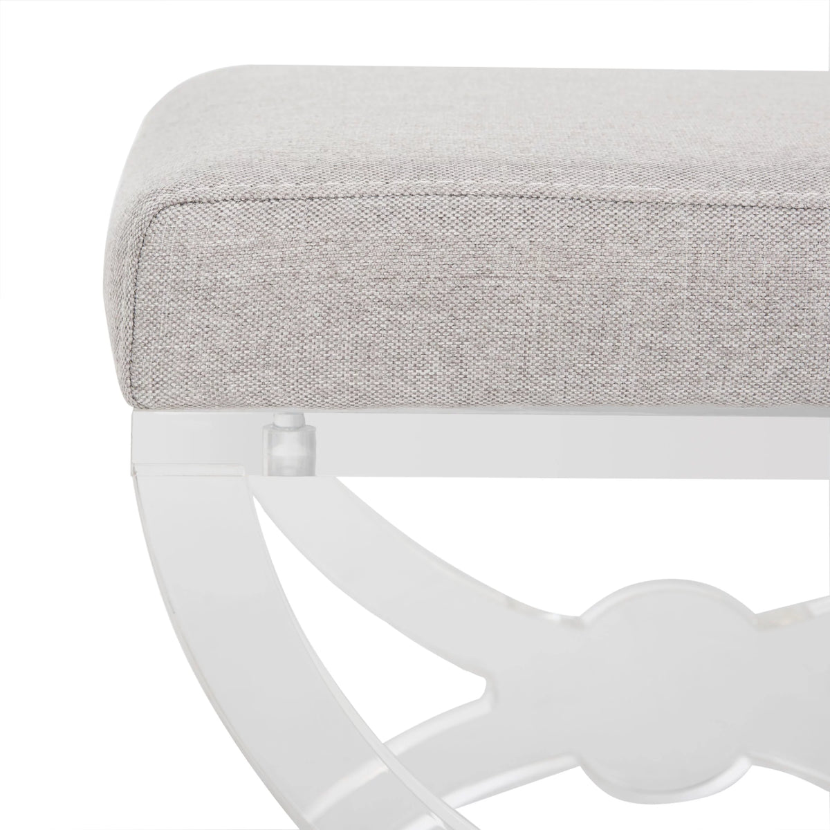 Upholstered Acrylic Ottoman H839034