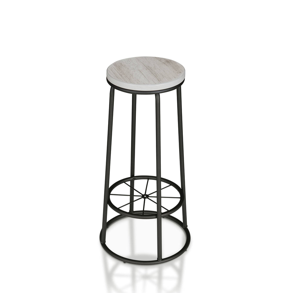 Rustic Metal Barstools Set of 2 Q320209