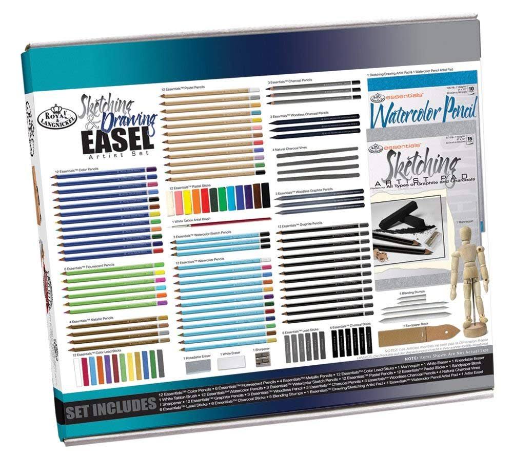 124-Piece Sketching and Drawing Easel Artist Set L282