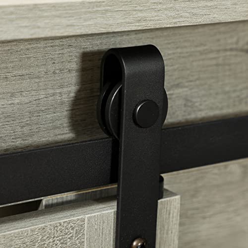 Large Dog Crate Furniture with Divider, Double Doors, 47" W x 23.5" D x 35" H, Oak Q350287
