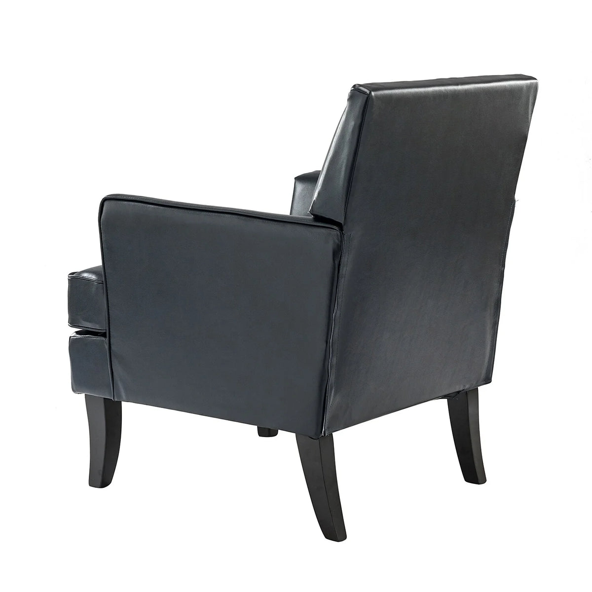 Polyester Accent Chair with Solid Wooden Legs Set of 2 U380111