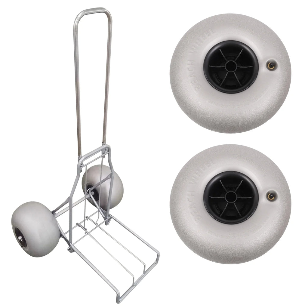 2PCS Inflatable Beach Wheels for Kayak Dolly Cart Q300