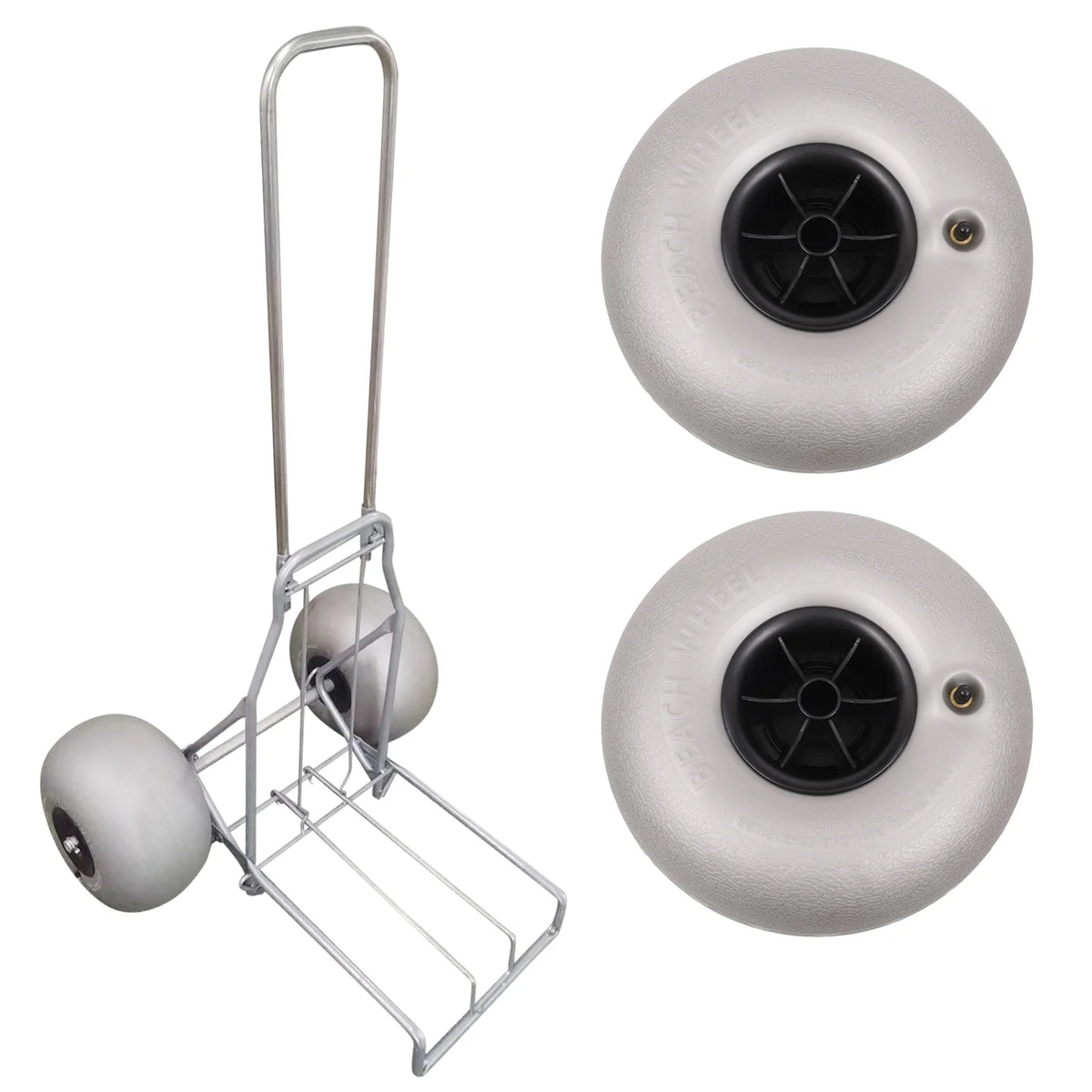 2PCS Inflatable Beach Wheels for Kayak Dolly Cart Q300