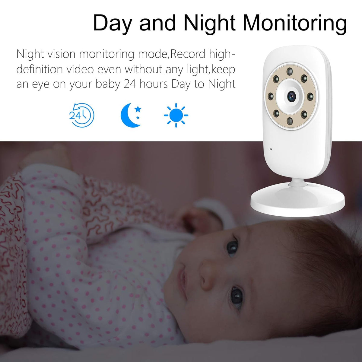 Baby Monitor with Camera and Video, 3.5 inch Y22872