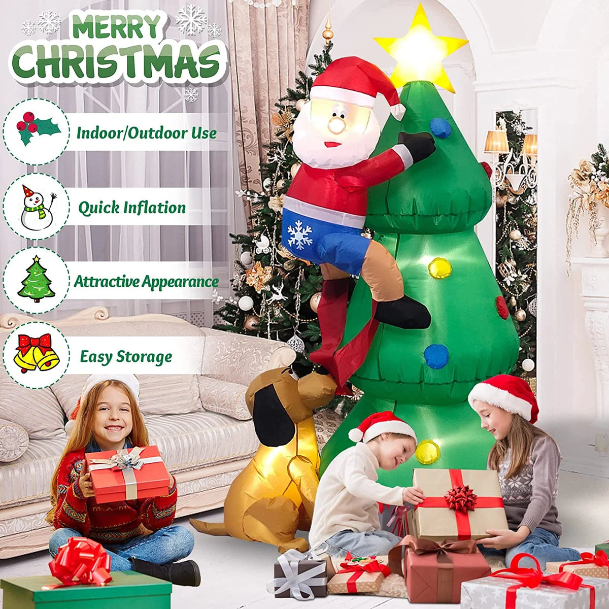 Inflatable Christmas Tree Decoration with LED Lights E276605