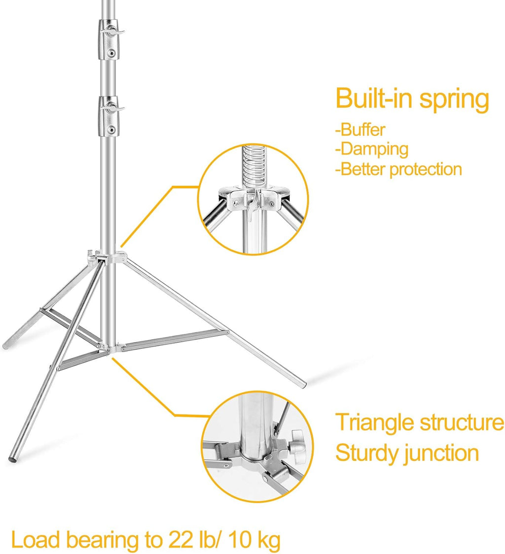 Heavy Duty Stainless Steel Light Stand Pack of 2 Y459