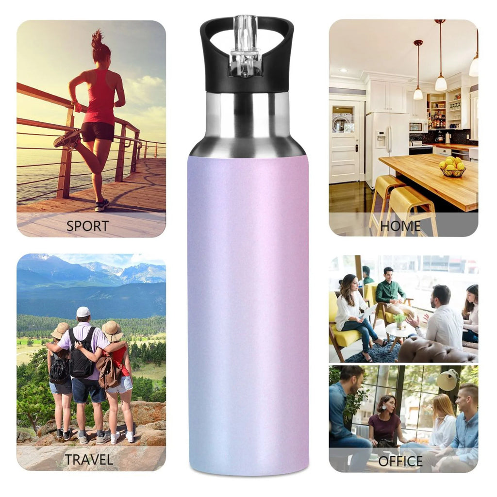 Stainless Steel Vacuum Insulated Water Bottle with Straw Lid 20 OZ Z794