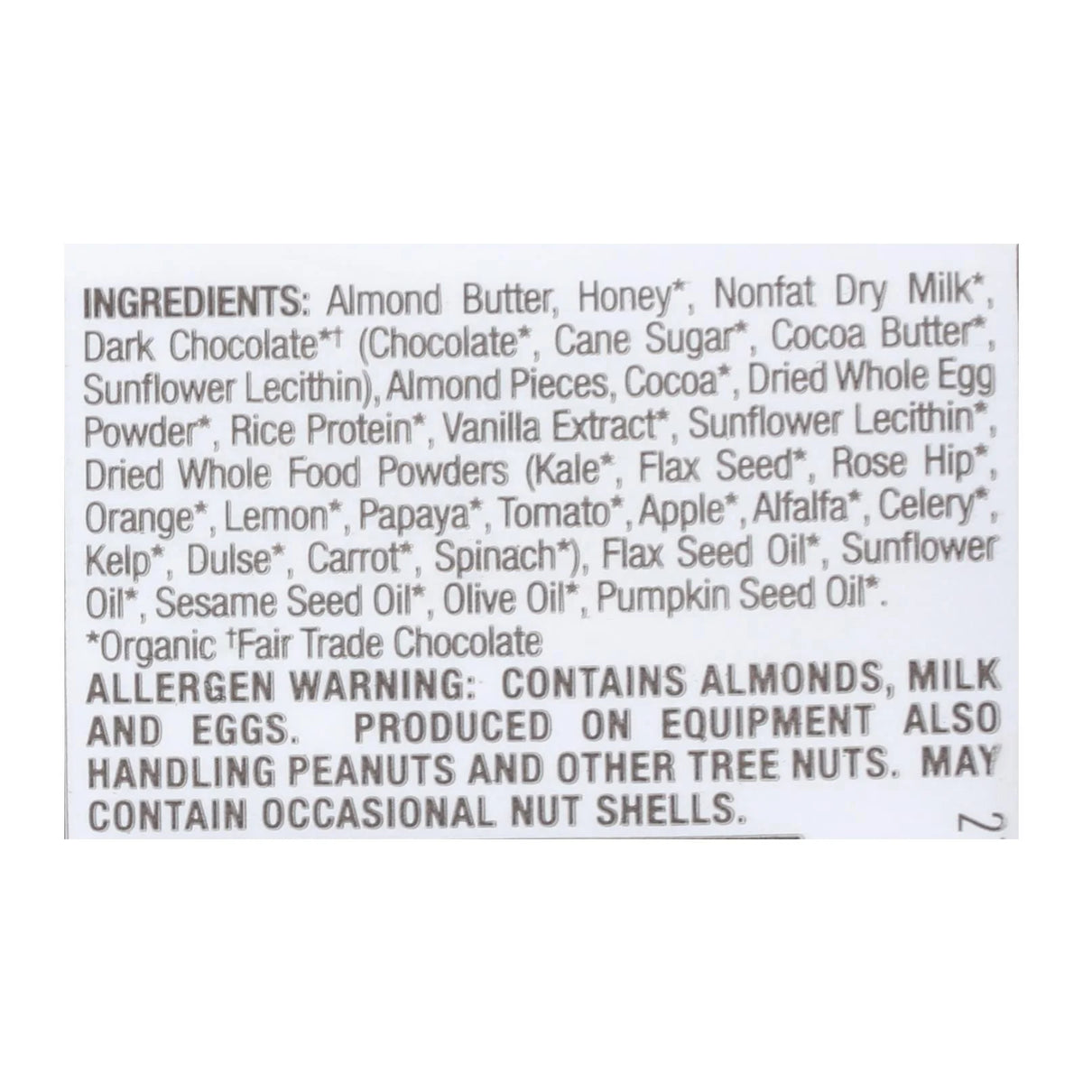 Dark Chocolate Almond Bar Case of 8 W2192