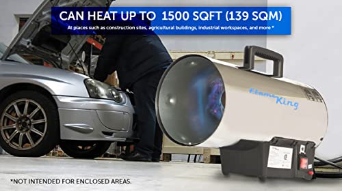 60,000 BTU Portable Propane Forced Air Heater Stainless Steel P3401