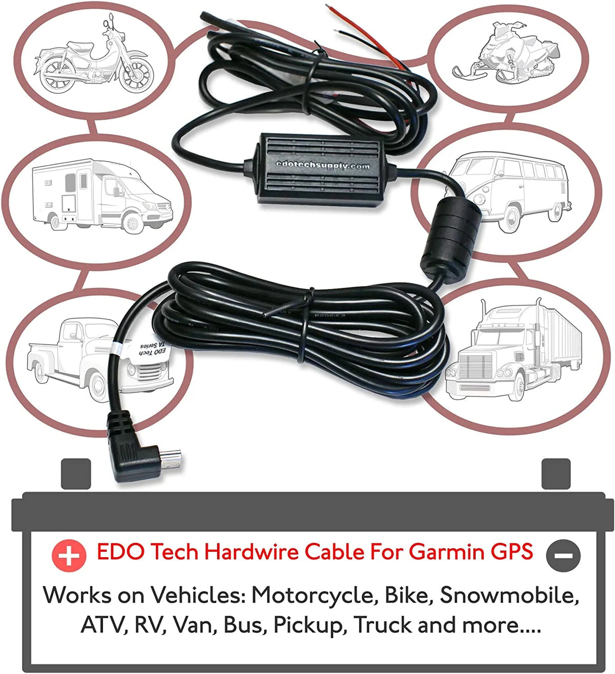 Car Charger Power Cord Hardwire Kit J4152