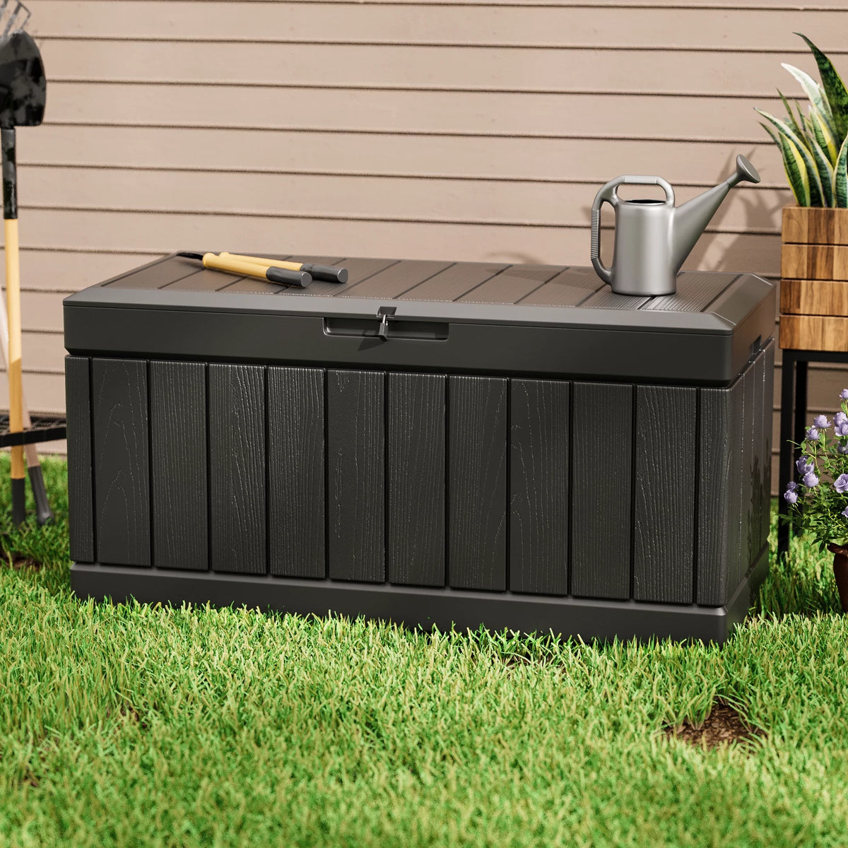 82 Gallon Resin Lockable Deck Box A142