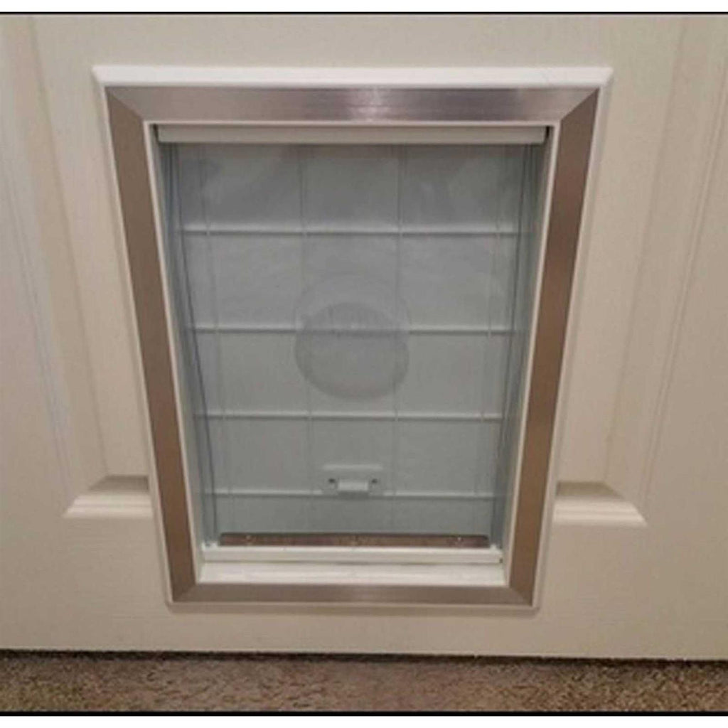 Large Plastic Dog Door with Aluminum Lining Y100184