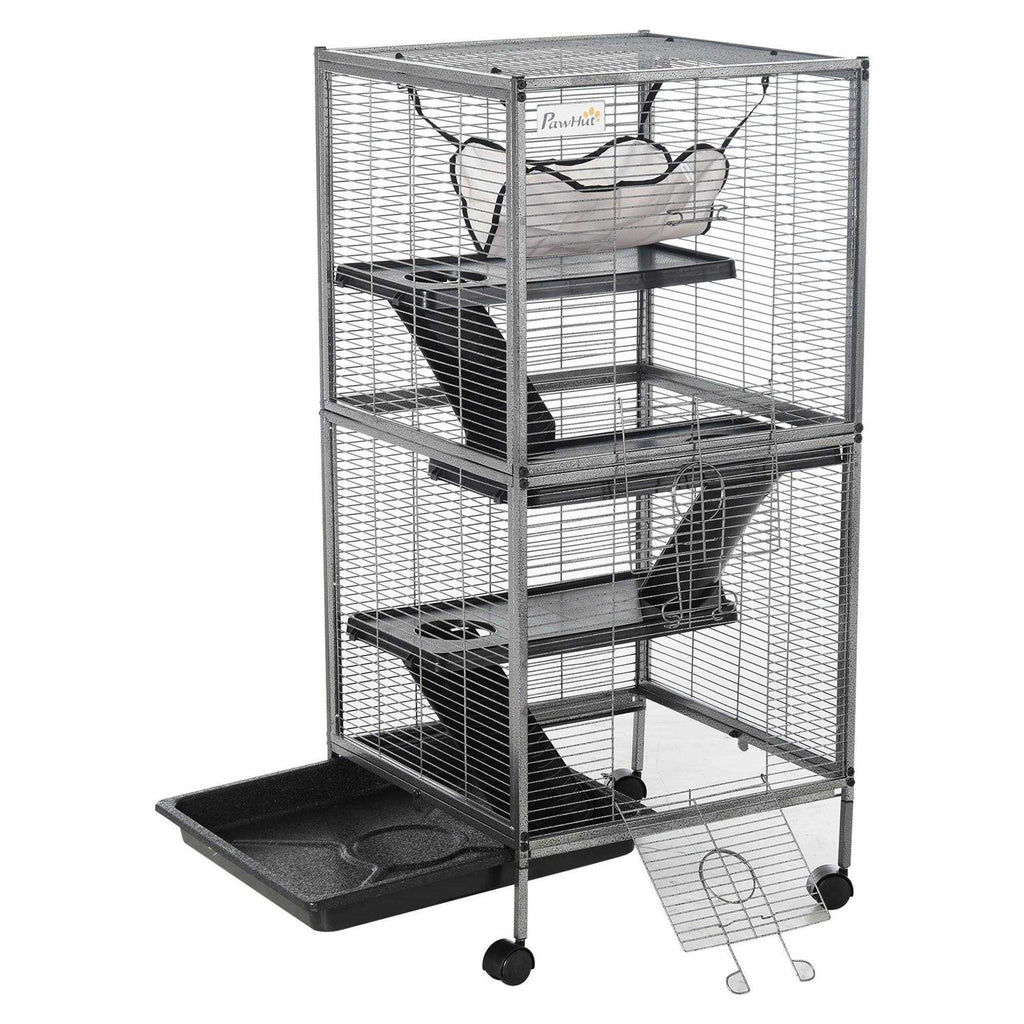 Small Animal Cage with Wheels and Hammock L9106