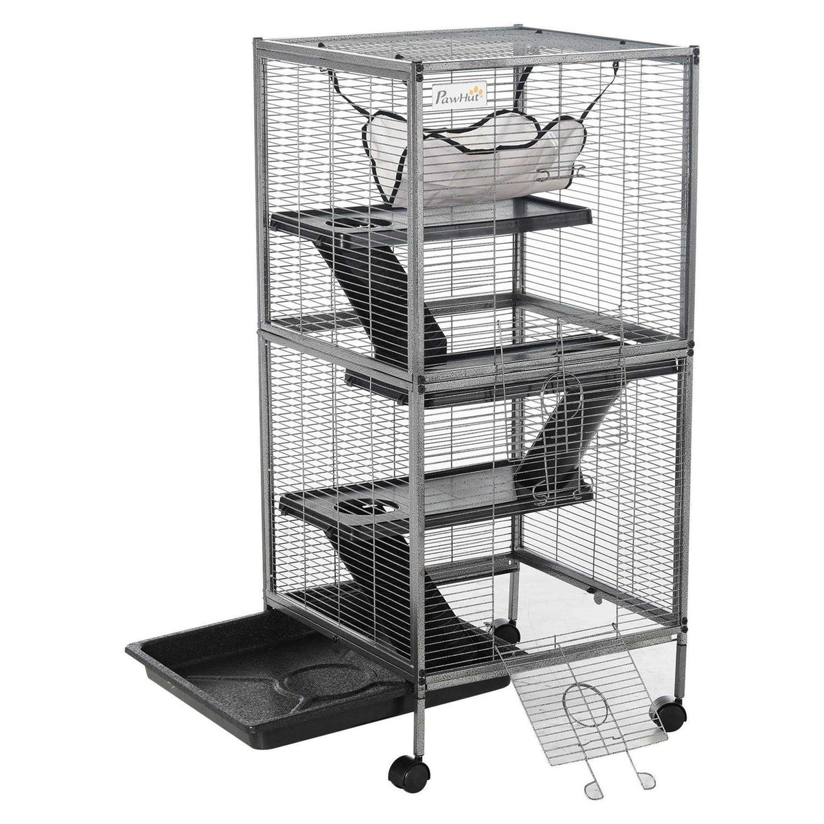 Small Animal Cage with Wheels and Hammock L9106