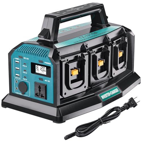 1200W Pure Sine Wave Inverter & 6A Rapid Charger for Makita 18V Battery I87103