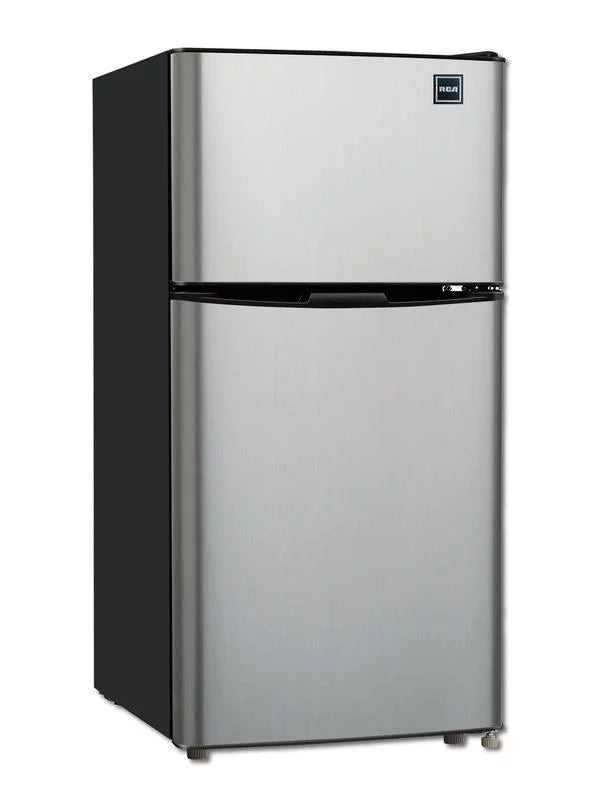 4.7 Cu ft Two Door Mini Fridge with Freezer, VCM Stainless Steel R776