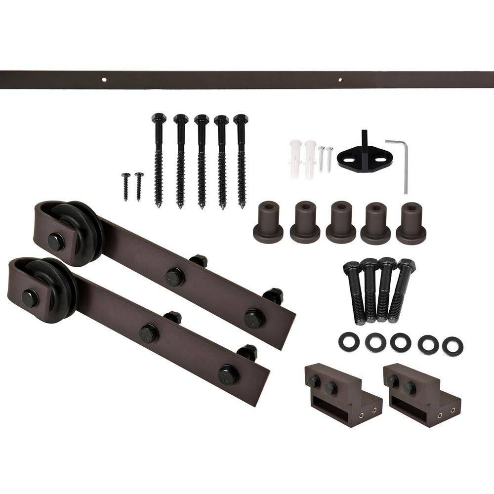 Stained Double Barn Door with Hardware Kit K150