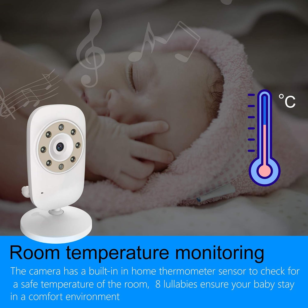 Baby Monitor with Camera and Video, 3.5 inch Y22872