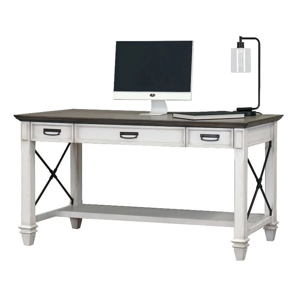 White Wood Height Adjustable Sit/Stand Desk E2950