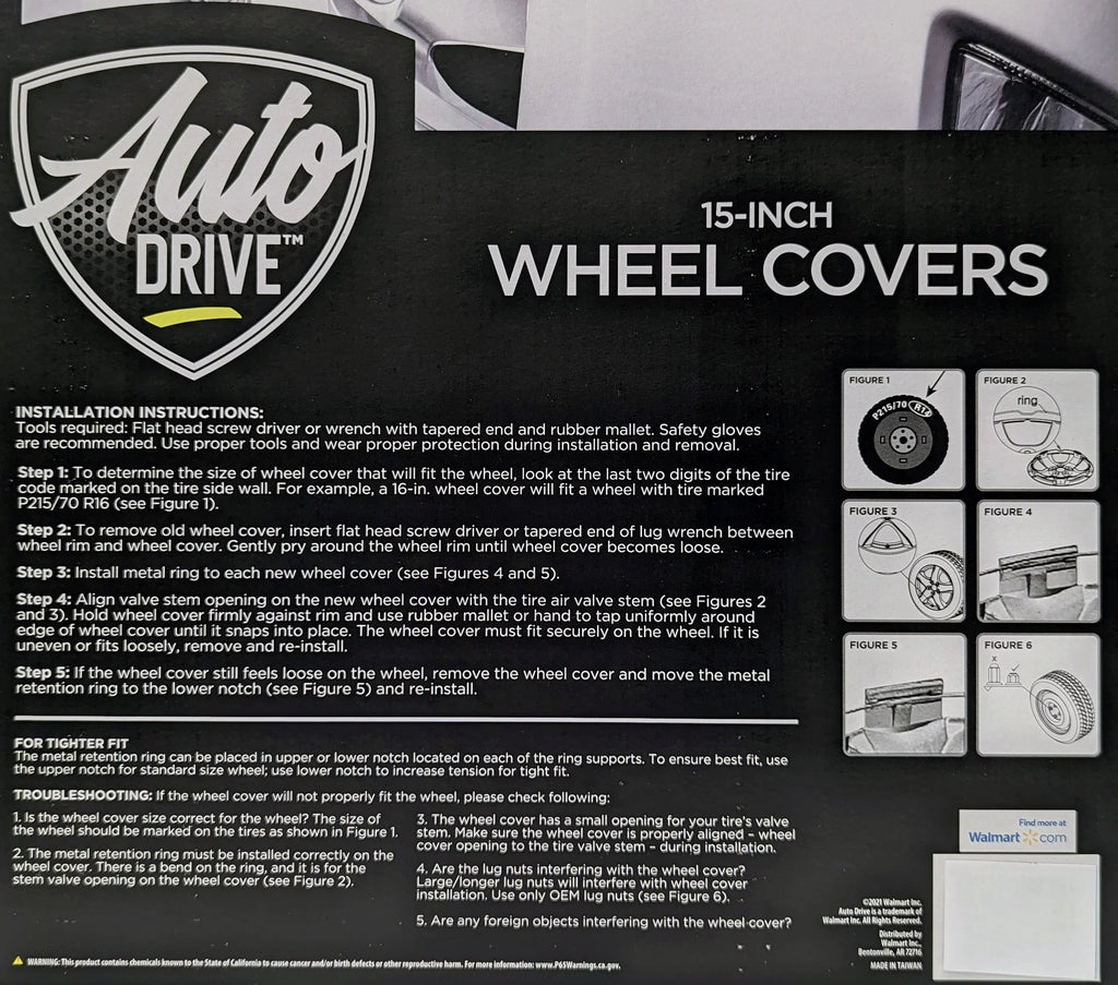 15-in Wheel Cover in Silver and Charcoal Finish B556