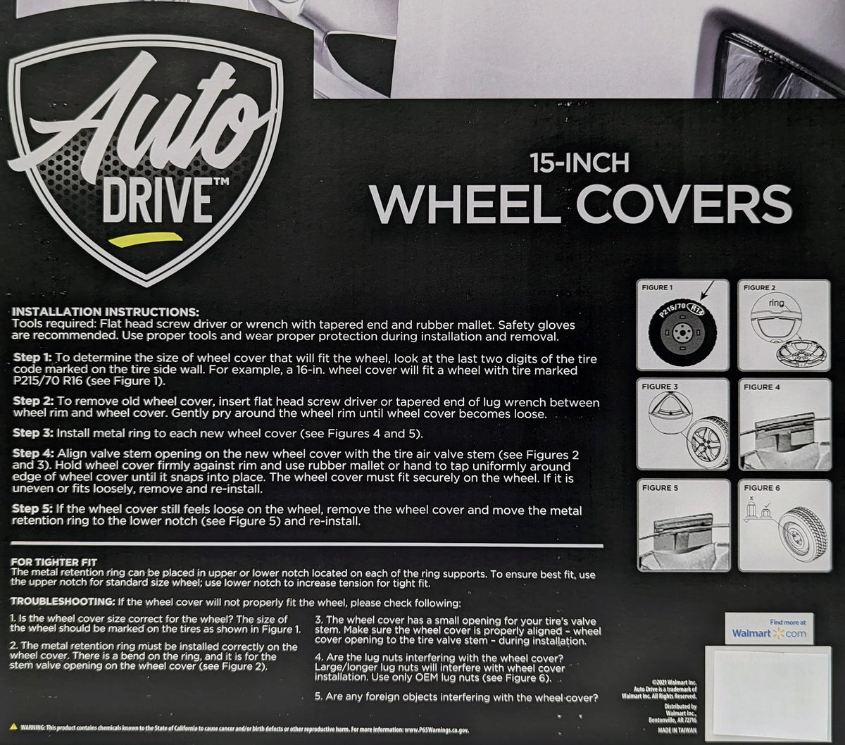 15-in Wheel Cover in Silver and Charcoal Finish B556