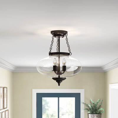 3-Light Semi Flush Mount R55496