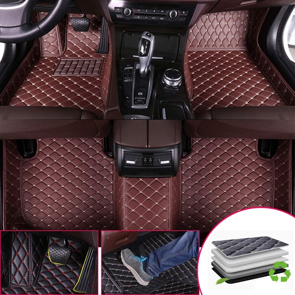 Black Beige Custom Car Floor Mats for Honda Civic Q313282
