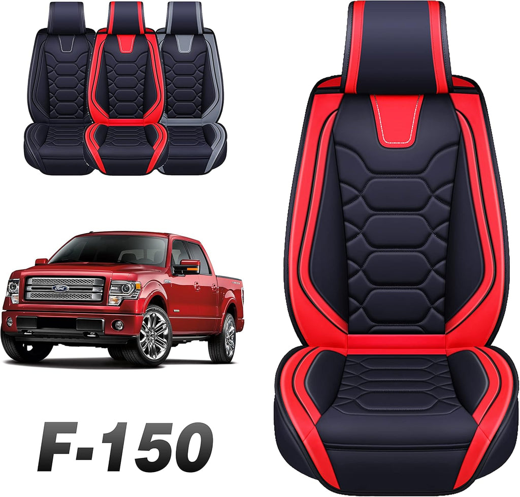 Gray Fabric Seat Covers for Ford F-150 F-250 F350 Front Pair S6400