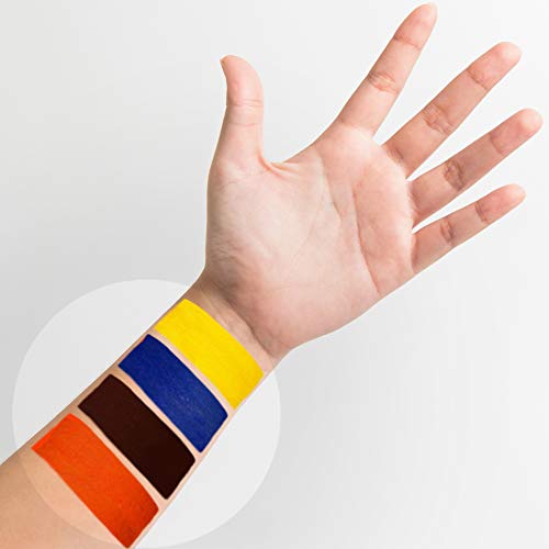 12 Color Water Activated Face Paint Palette with 2 Brushes B488