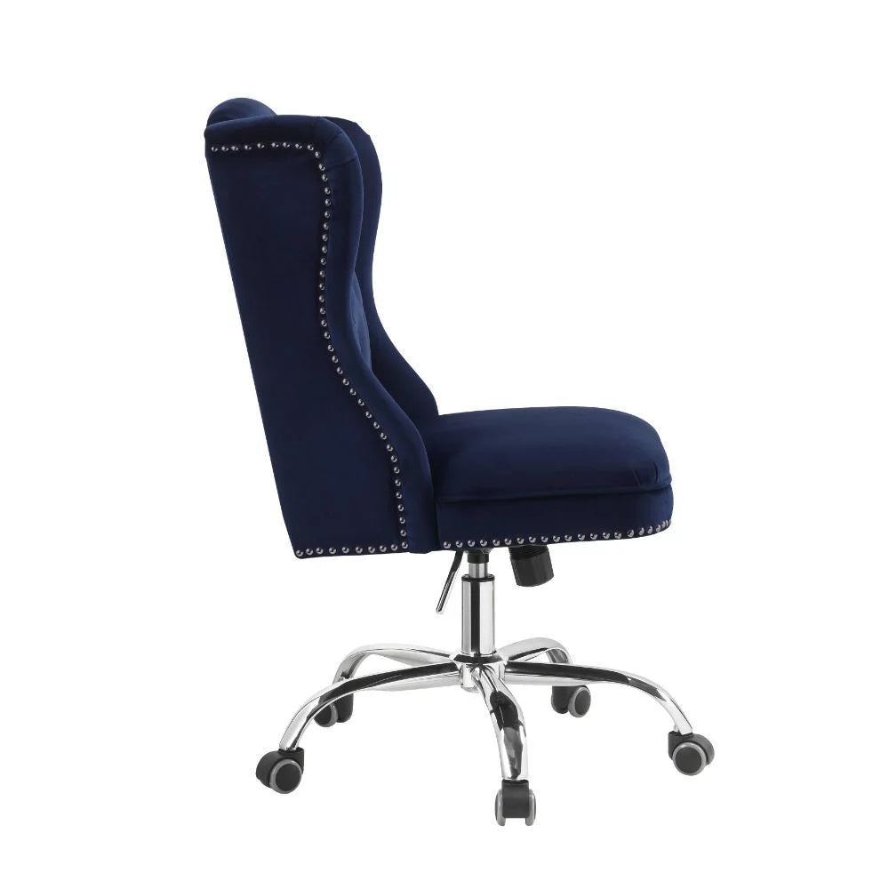 Midnight Blue Velvet Office Chair C337