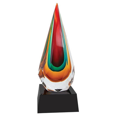Art Glass Trophy 16.5 Inches E74987