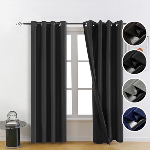 Blackout Curtains 84 inch Long 2 Panel Sets L731030