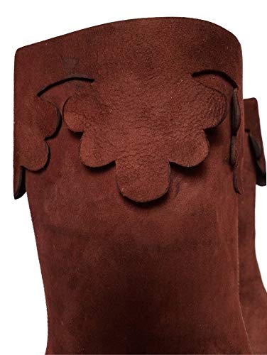 Medieval Brown Leather Knee High Boots A21884